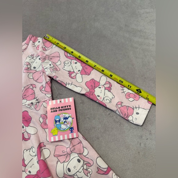 Hello Kitty & Friends Toddler Dress 2T Pink Sanrio Long Sleeve Fit Flare NWT - Picture 6 of 8